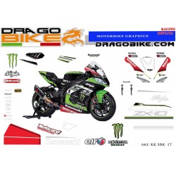 Kawasaki SBK 2017 Race replica stickers kit