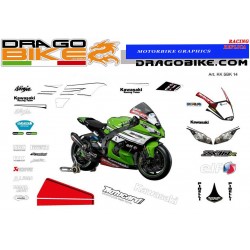 Race stickers kit Kawasaki SBK 2014 Tom Sykes