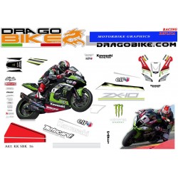 KAWASAKI SBK 2016 REPLICA RACE STICKERS KIT